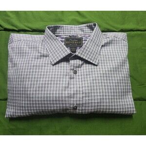 Jos. A. Bank Reserve Traditional Fit Long Sleeve Plaid Men's Dress Shirt Size 2X